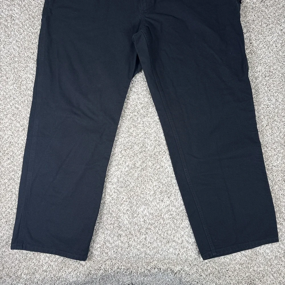 Carhartt Pants Mens 44x32 Black Loose Fit Canvas Carpenter Utility B11‎ BLK Work
